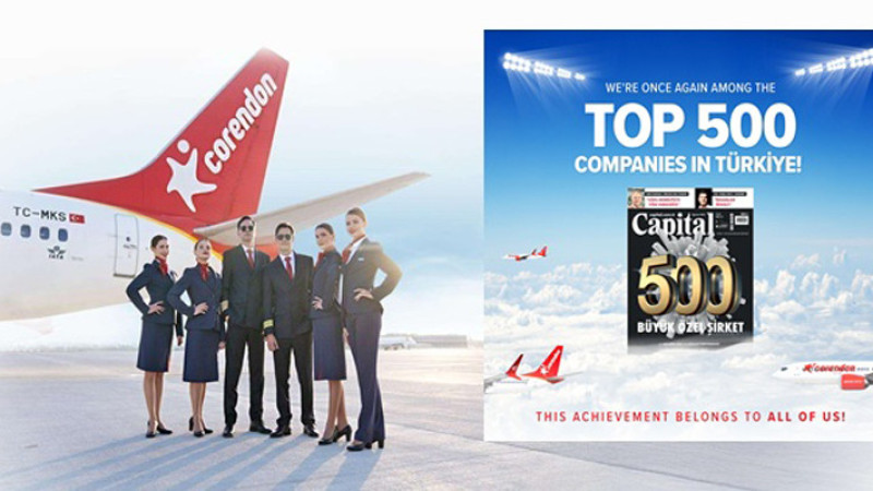 Corendon Airlines, Capital 500 Listesinde Yükselişini Sürdürdü