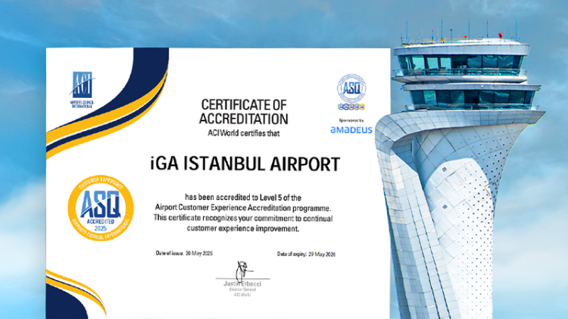 İGA İstanbul Havalimanı, Avrupa’da Bir İlke İmza Attı: ACI Müşteri Deneyimi Akreditasyonu’nda “Seviy